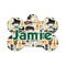 Musical Instruments Bone Shaped Dog ID Tag - Small (Personalized)