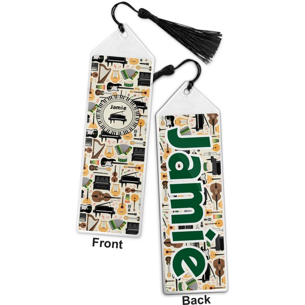 Musical Instruments Bookmark with tassel - Front and Back