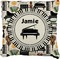 Musical Instruments Faux-Linen Throw Pillow 18" (Personalized)