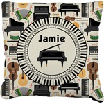 Musical Instruments Faux-Linen Throw Pillow 20" (Personalized)