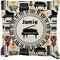 Musical Instruments Faux-Linen Throw Pillow 20" (Personalized)