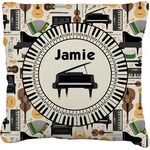 Musical Instruments Faux-Linen Throw Pillow 26" (Personalized)