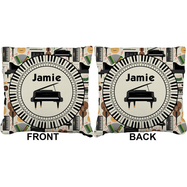 Musical Instruments Burlap Pillow Approval