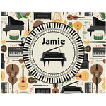 Musical Instruments Woven Fabric Placemat - Twill w/ Name or Text