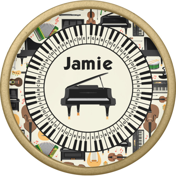 Musical Instruments Cabinet Knob - Gold - Front