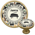 Musical Instruments Cabinet Knob - Gold (Personalized)