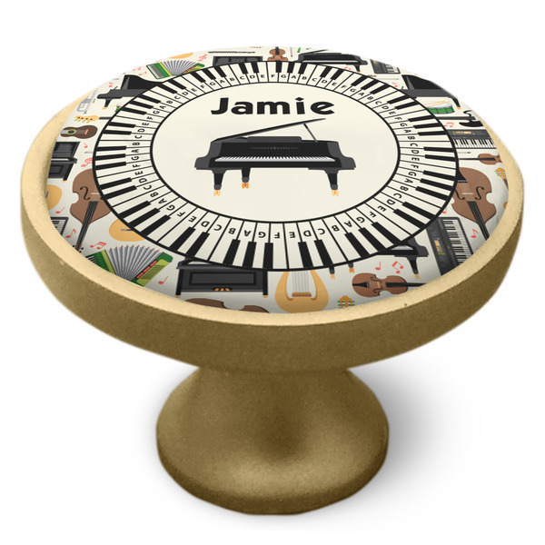 Musical Instruments Cabinet Knob - Gold - Side