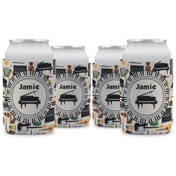Musical Instruments Can Cooler (12 oz) - Set of 4 w/ Name or Text