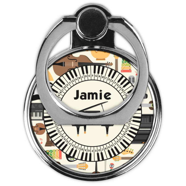 Musical Instruments Cell Phone Ring Stand & Holder - Front (Collapsed)