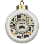 Musical Instruments Ceramic Ball Ornament (Personalized)