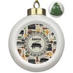 Musical Instruments Ceramic Ball Ornament - Christmas Tree (Personalized)