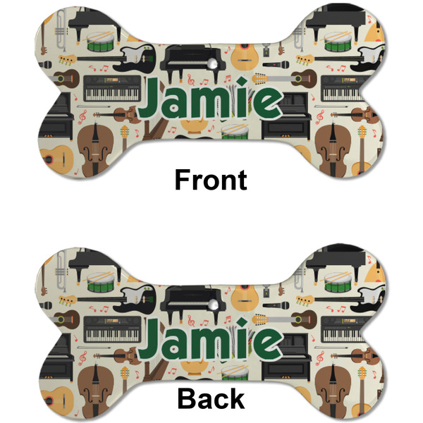 Musical Instruments Ceramic Flat Ornament - Bone Front & Back (APPROVAL)