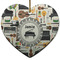 Musical Instruments Ceramic Flat Ornament - Heart (Front)