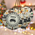 Musical Instruments Ceramic Ornament w/ Name or Text
