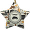 Musical Instruments Ceramic Flat Ornament - Star (Front)
