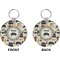 Musical Instruments Circle Keychain (Front + Back)