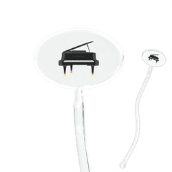 Musical Instruments 7" Oval Plastic Stir Sticks - Clear