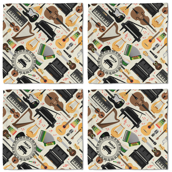 Musical Instruments Cloth Napkins - Personalized Lunch (APPROVAL) Set of 4