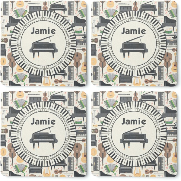 Musical Instruments Coaster Rubber Back - Apvl