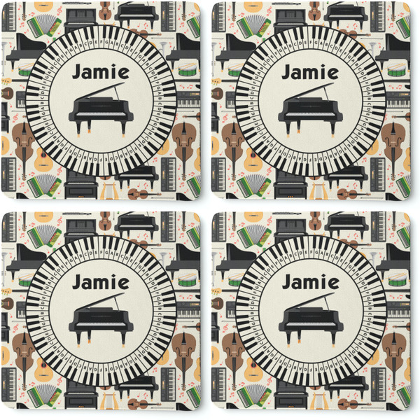 Musical Instruments Coaster Rubber Back - Apvl