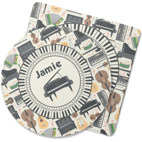 Custom Musical Instruments Rubber Backed Coaster (Personalized)