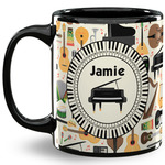 Musical Instruments 11 Oz Coffee Mug - Black (Personalized)