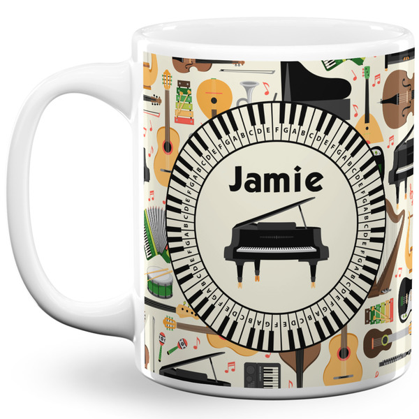 Custom Musical Instruments 11 Oz Coffee Mug - White (Personalized)