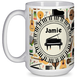 Musical Instruments 15 Oz Coffee Mug - White (Personalized)