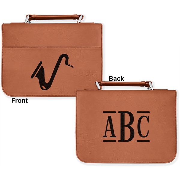 Musical Instruments Cognac Leatherette Bible Covers - Large Double Sided Apvl