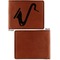 Musical Instruments Cognac Leatherette Bifold Wallets - Front and Back Single Sided - Apvl