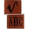Musical Instruments Cognac Leatherette Bifold Wallets - Front and Back
