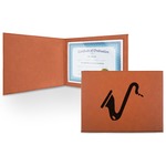 Musical Instruments Leatherette Certificate Holder - Front