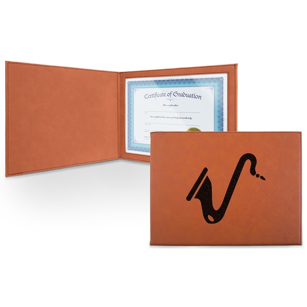 Custom Musical Instruments Leatherette Certificate Holder - Front