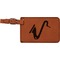 Musical Instruments Cognac Leatherette Luggage Tags