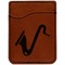 Musical Instruments Cognac Leatherette Phone Wallet close up