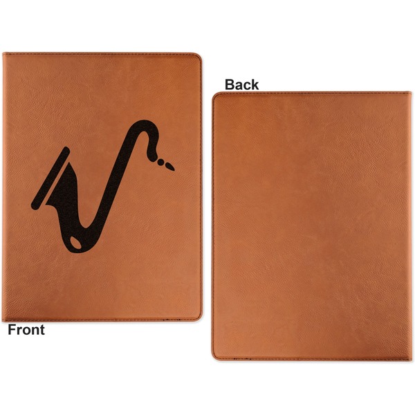 Musical Instruments Cognac Leatherette Portfolios with Notepad - Small - Single Sided- Apvl