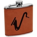 Musical Instruments Leatherette Wrapped Stainless Steel Flask