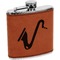 Musical Instruments Cognac Leatherette Wrapped Stainless Steel Flask