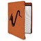 Musical Instruments Cognac Leatherette Zipper Portfolios with Notepad - Main