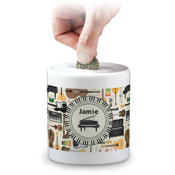 Custom Musical Instruments Coin Bank (Personalized)