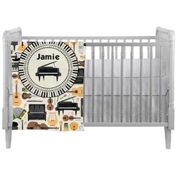 Musical Instruments Crib Comforter / Quilt (Personalized)