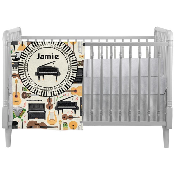 Custom Musical Instruments Crib Comforter / Quilt (Personalized)