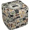Musical Instruments Cube Poof Ottoman (Top)
