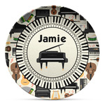 Musical Instruments Microwave Safe Plastic Plate - Composite Polymer (Personalized)
