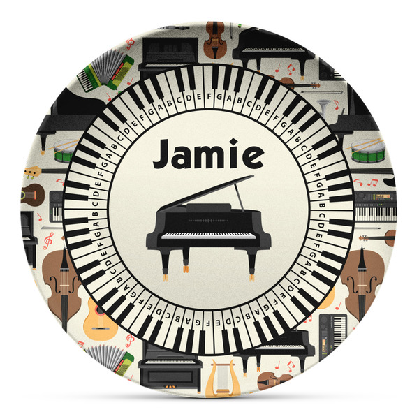 Custom Musical Instruments Microwave Safe Plastic Plate - Composite Polymer (Personalized)