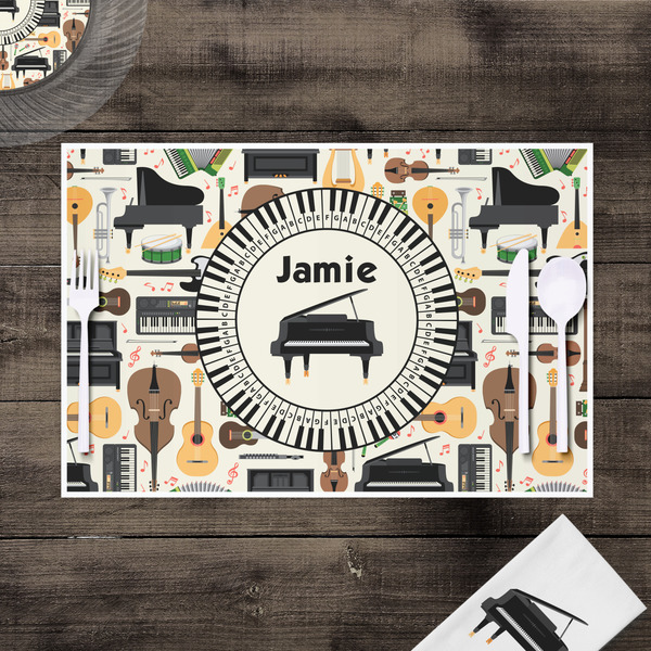 Musical Instruments Disposable Paper Placemat - In Context