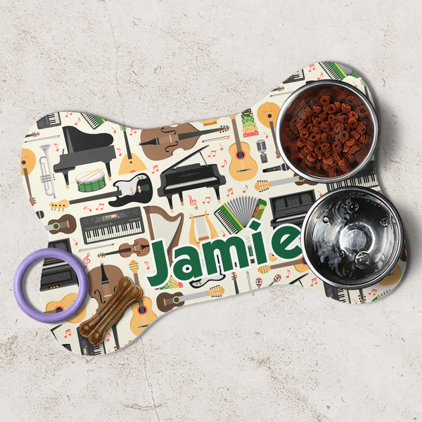 Musical Instruments Dog Bone Shaped Mat Lifestyle