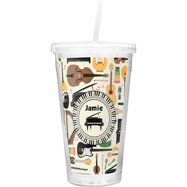 Custom Musical Instruments Double Wall Tumbler with Straw (Personalized)