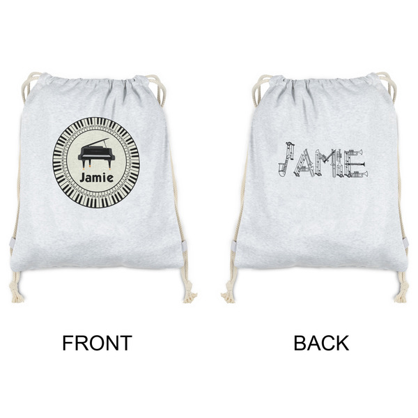 Musical Instruments Drawstring Backpacks - Sweatshirt Fleece - Double Sided - APPROVAL