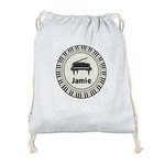 Musical Instruments Drawstring Backpack - Sweatshirt Fleece - Double Sided (Personalized)